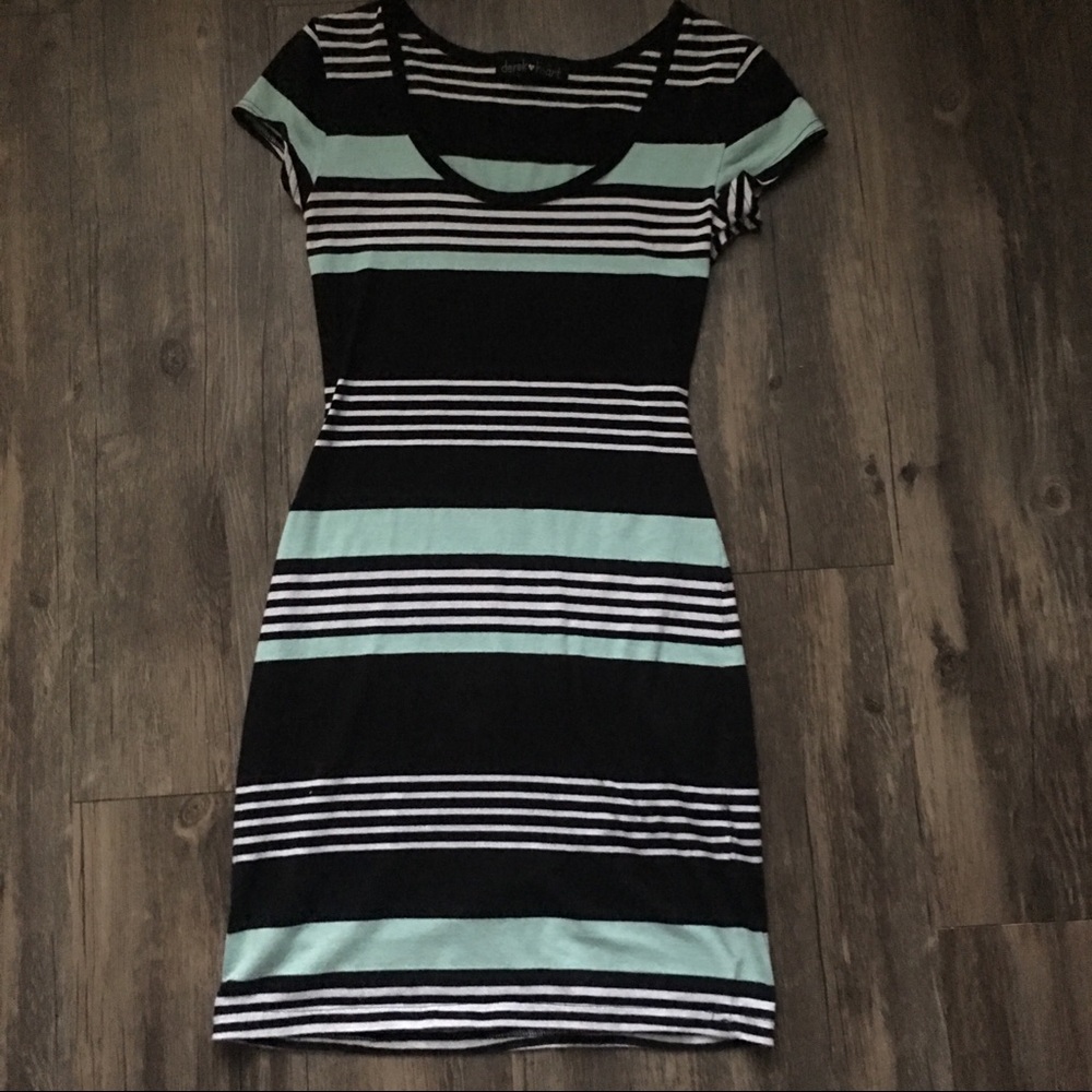 Black,White, and Mint Green Minidress